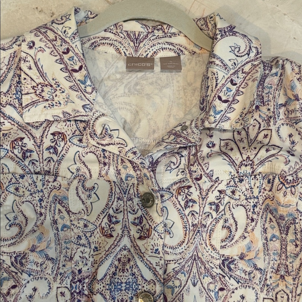 Chico's Multicolor Paisley Jacket - image 1